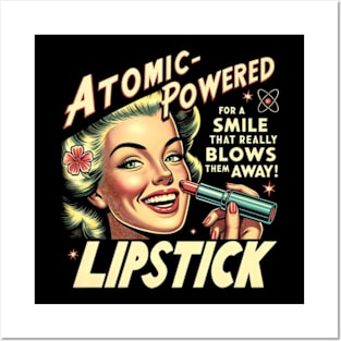 Atomic-powered Lipstick - funny 50's Ad Posters and Art